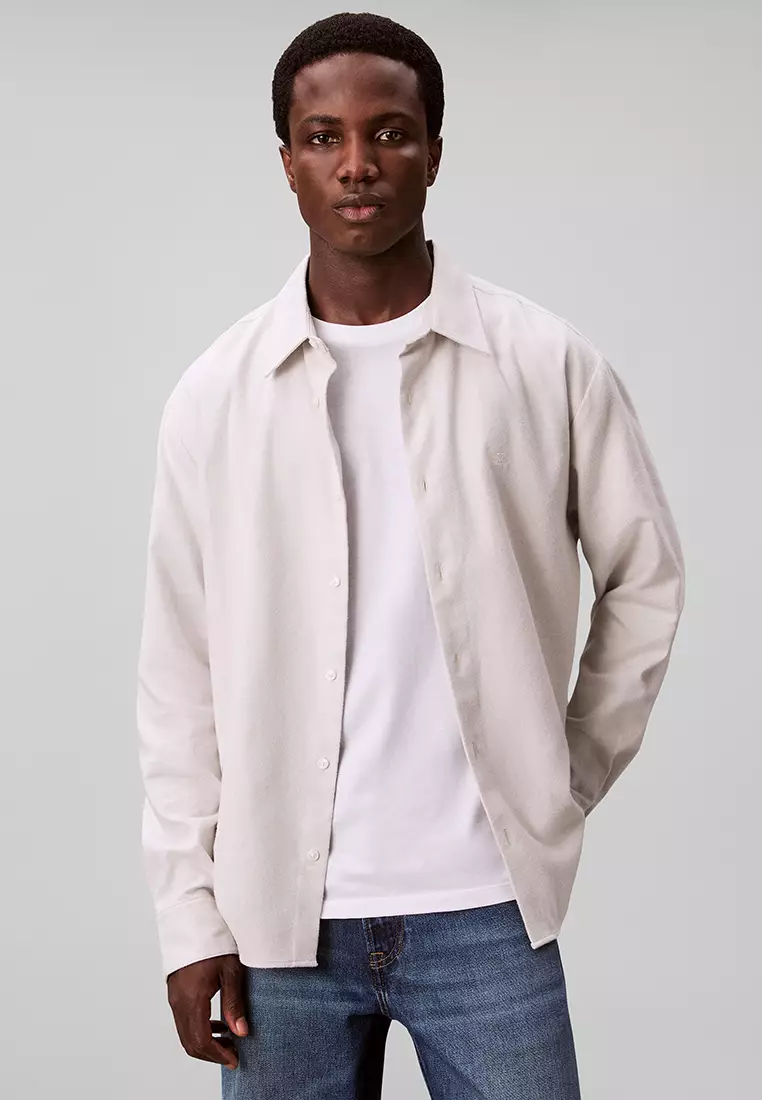 Jeans Shirts Ck Shirts Online Shopping Buy Calvin Klein Melange Flannel  Relaxed Button Down Shirt, image size:762x1100