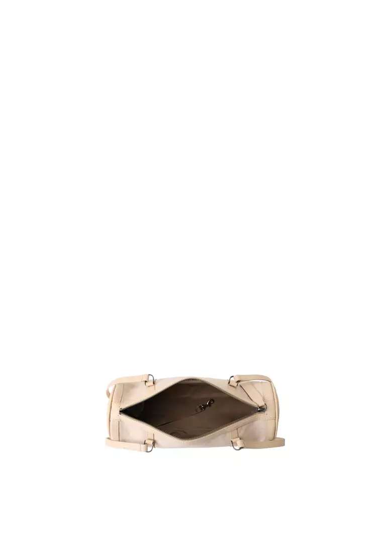 Barrel Baguette Bag - Cream Beige