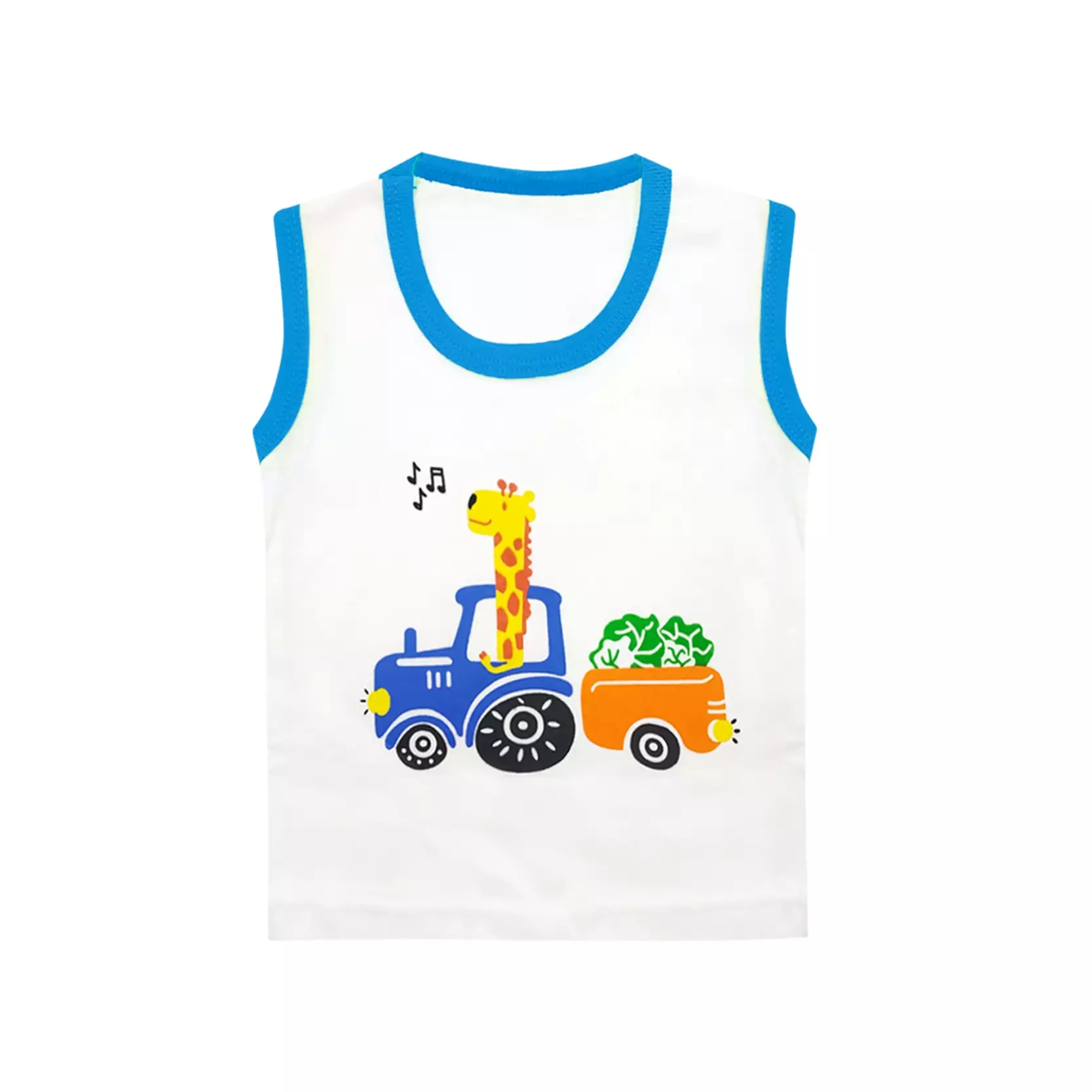 Wakakids Baju Singlet Bayi Anak Laki Laki Motif Giraffe Setelan Celana Kaos Usia 0 Bulan Hingga 6 Bulan 4054 Turkis