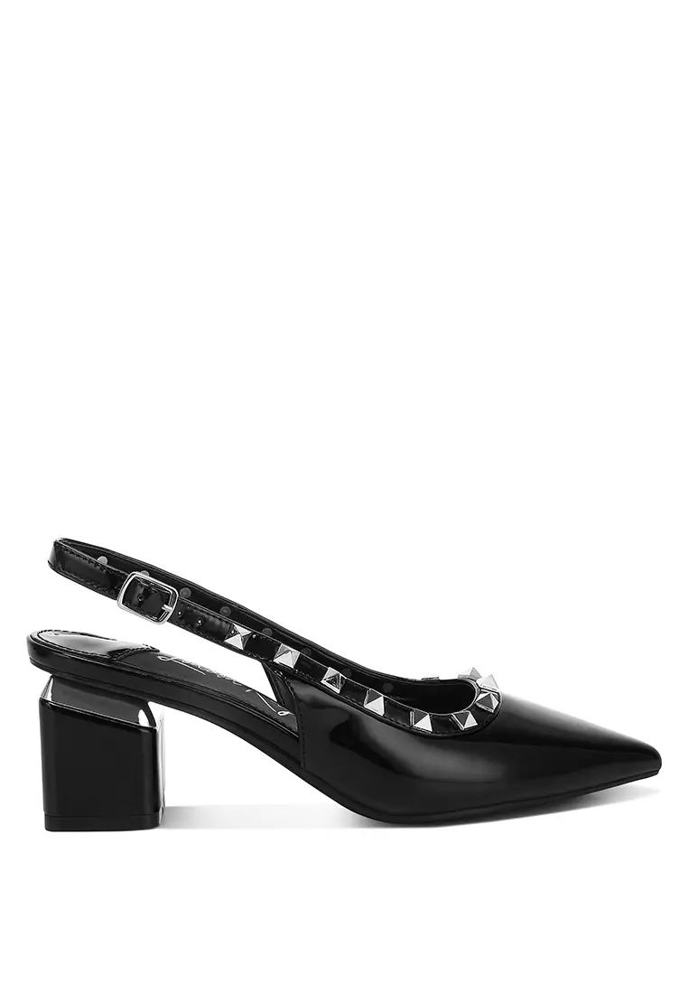 Discount on London Rag  shoes - SKU: Stud Embellished Slingback Sandals in White