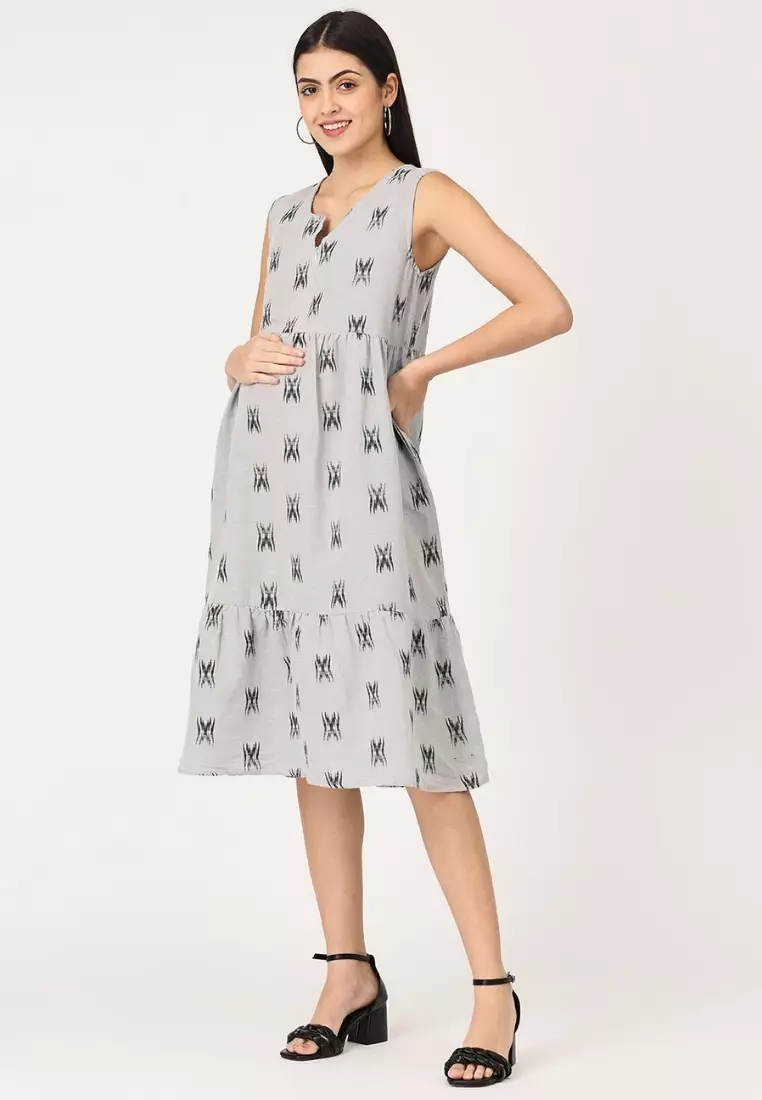 Grey Sands Maternity And Nursing Kurti Dress