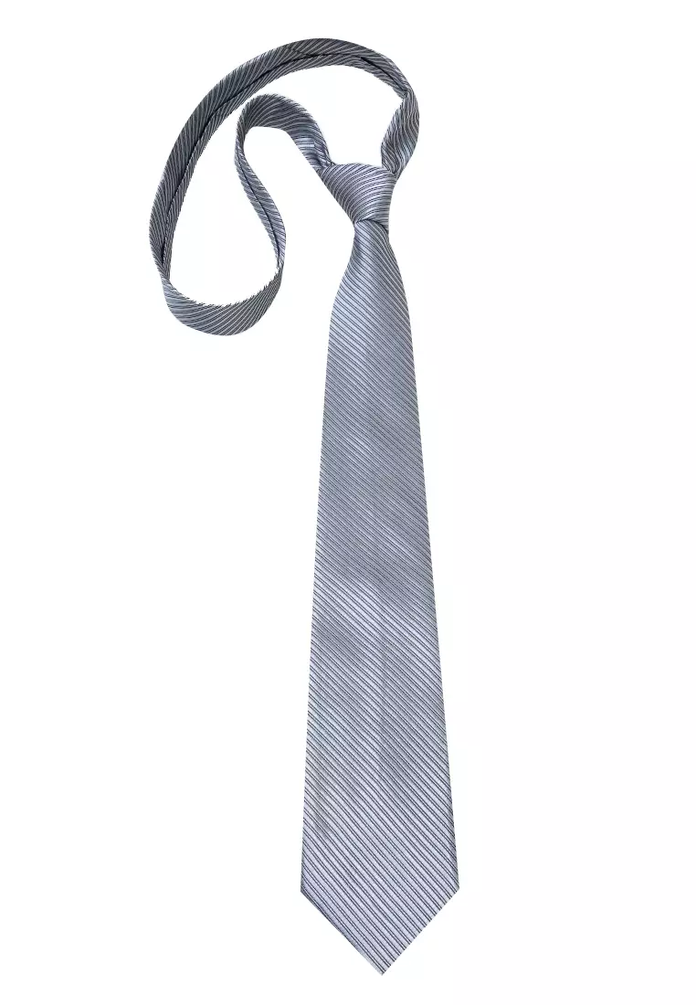 Ocean Dasi Pria Garis Man Neckwear Aksesoris Fashion Material Polyester ORIGINAL - Gray