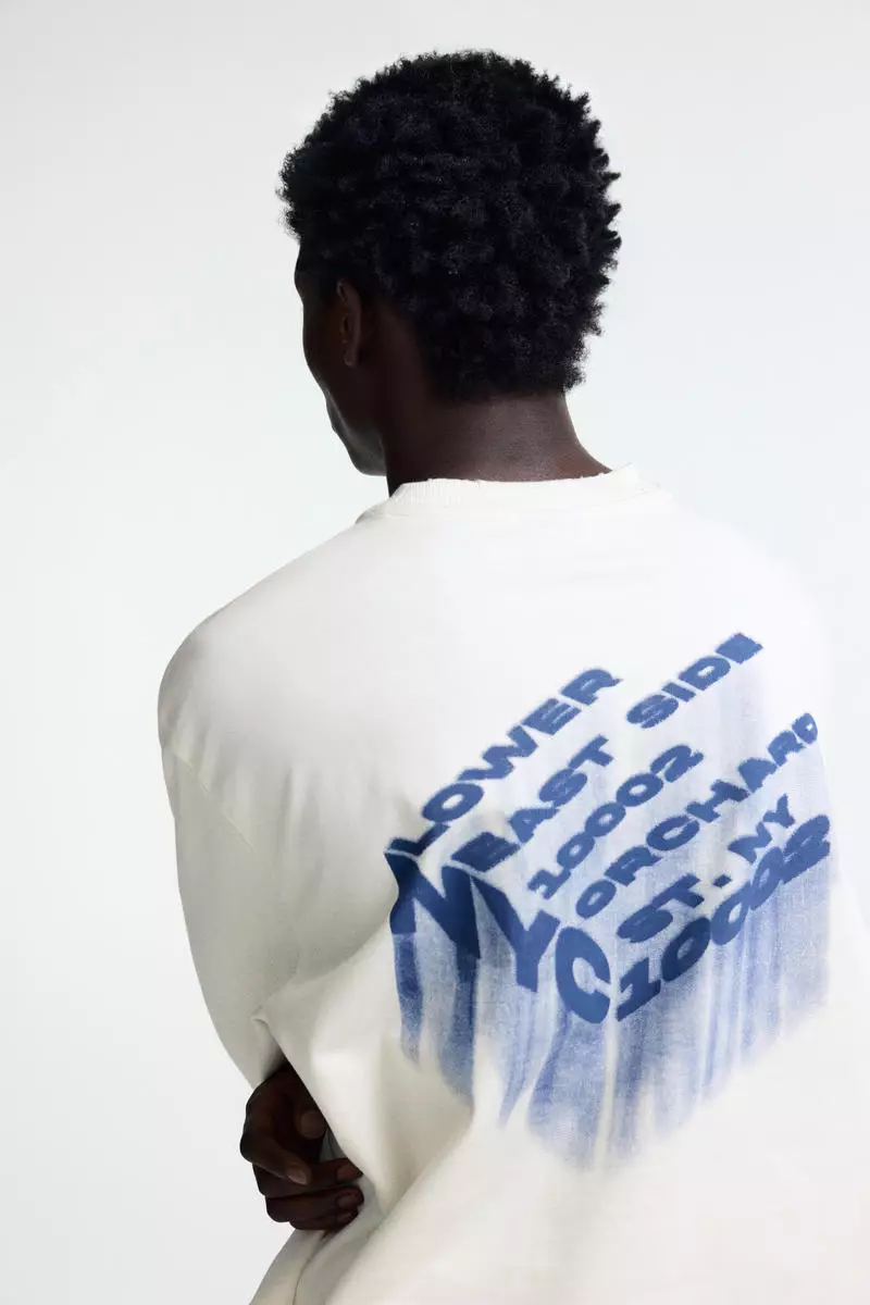 Oversized Fit Printed jersey top