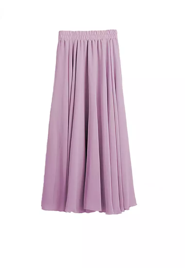 Purple chiffon maxi new arrivals skirt