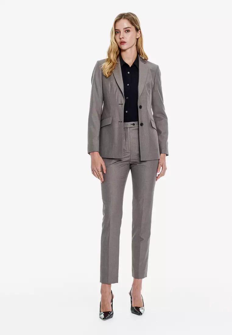 Black Stiff-Feeling Long Sleeve Top