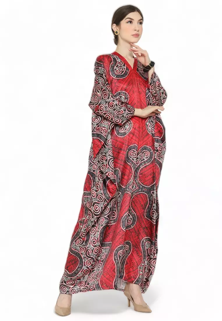 Kanzi Long Sleeve Batik Kaftan