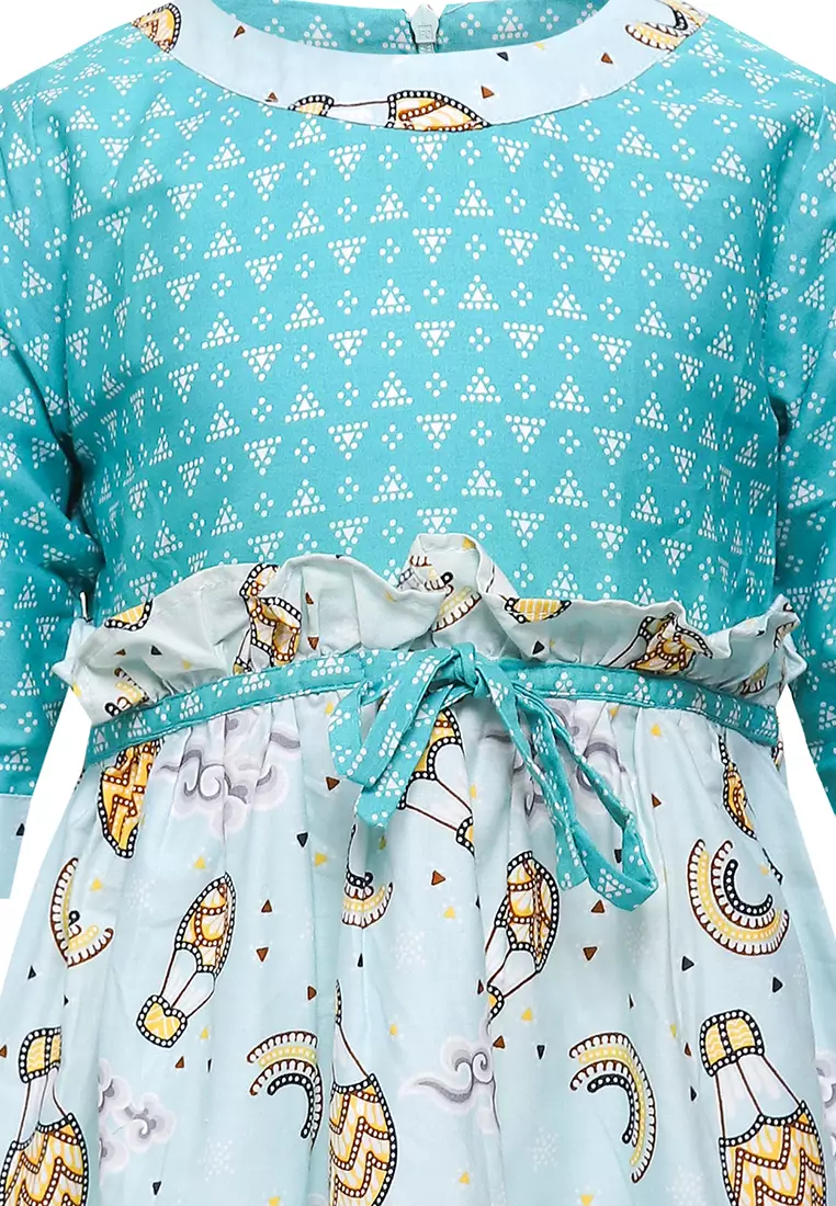 Dress Baju Anak Perempuan Bonaza Sleeve Blue