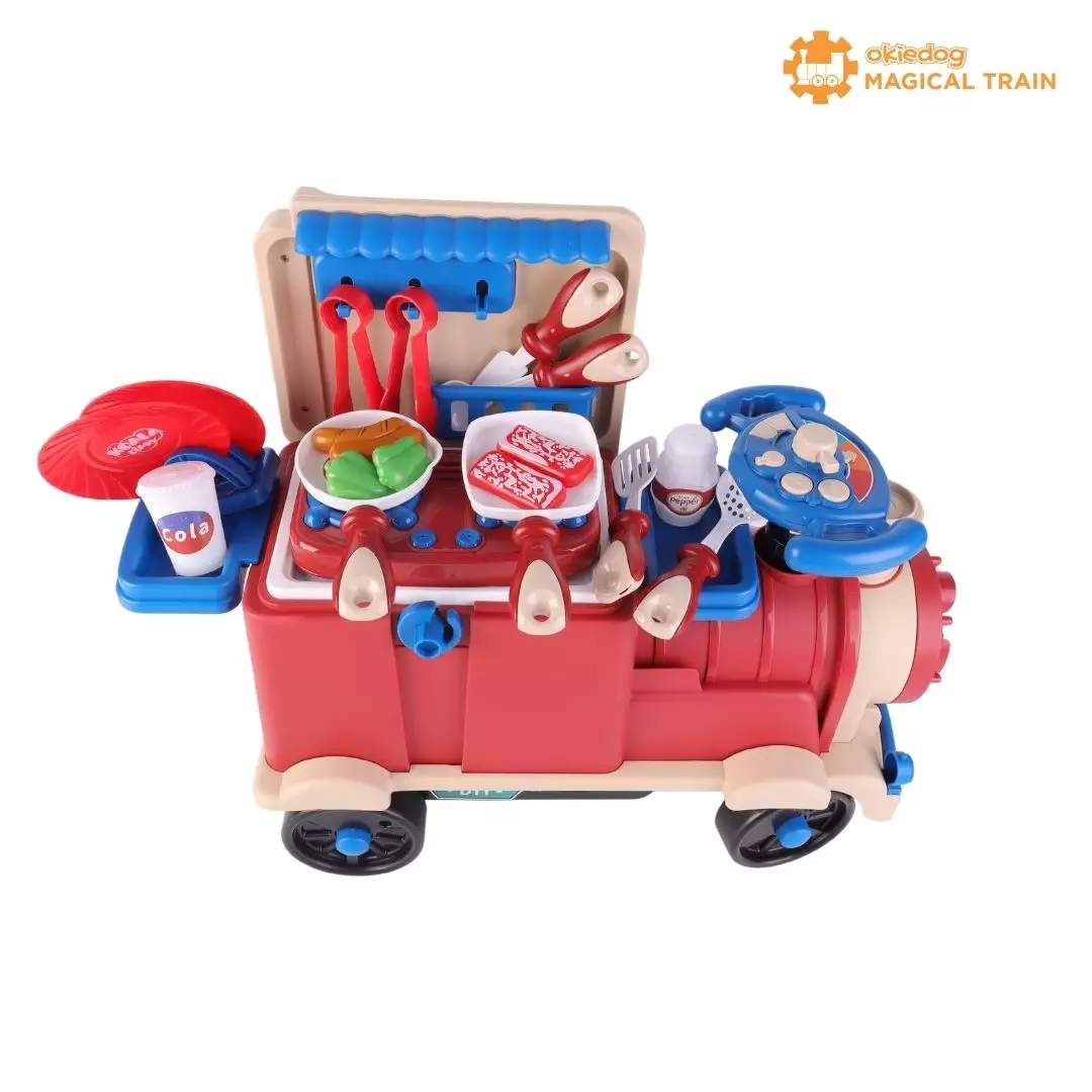 Okiedog Magical Train Kitchen - Mainan Playhouse, Mainan Kereta