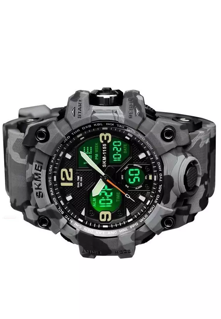 Jam Tangan Casual Analog Digital Pria Many Function Waterproof Strap Tali Material Rubber YY11 ORIGINAL