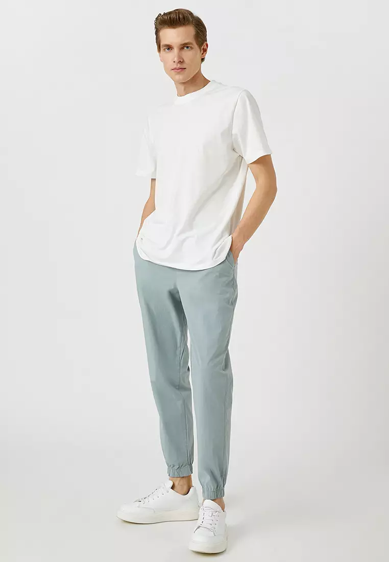 Koton Pantaloni Della Tuta Jogger Donna Con Tasche - Vita Media, Grigi, Chiusura Con Stringa, Lavabili In Lavatrice