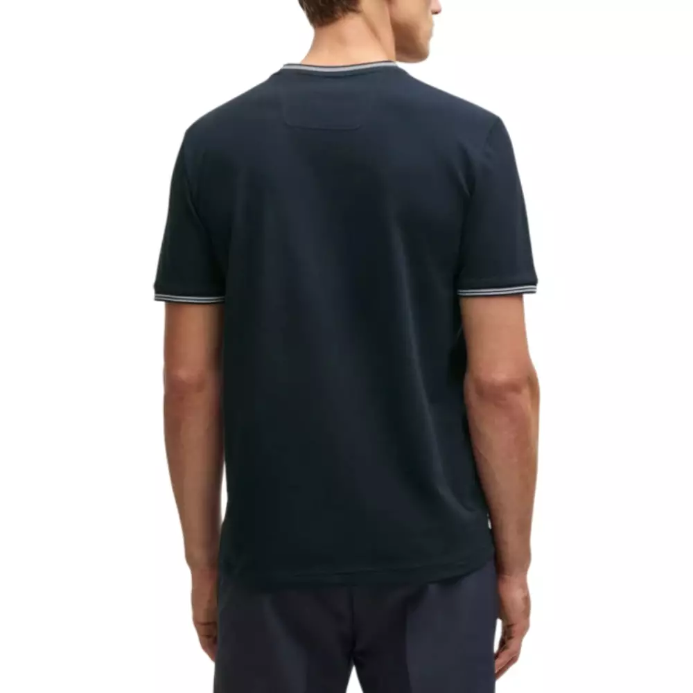 Style Taul Stretch Cotton T-Shirt Dark Blue