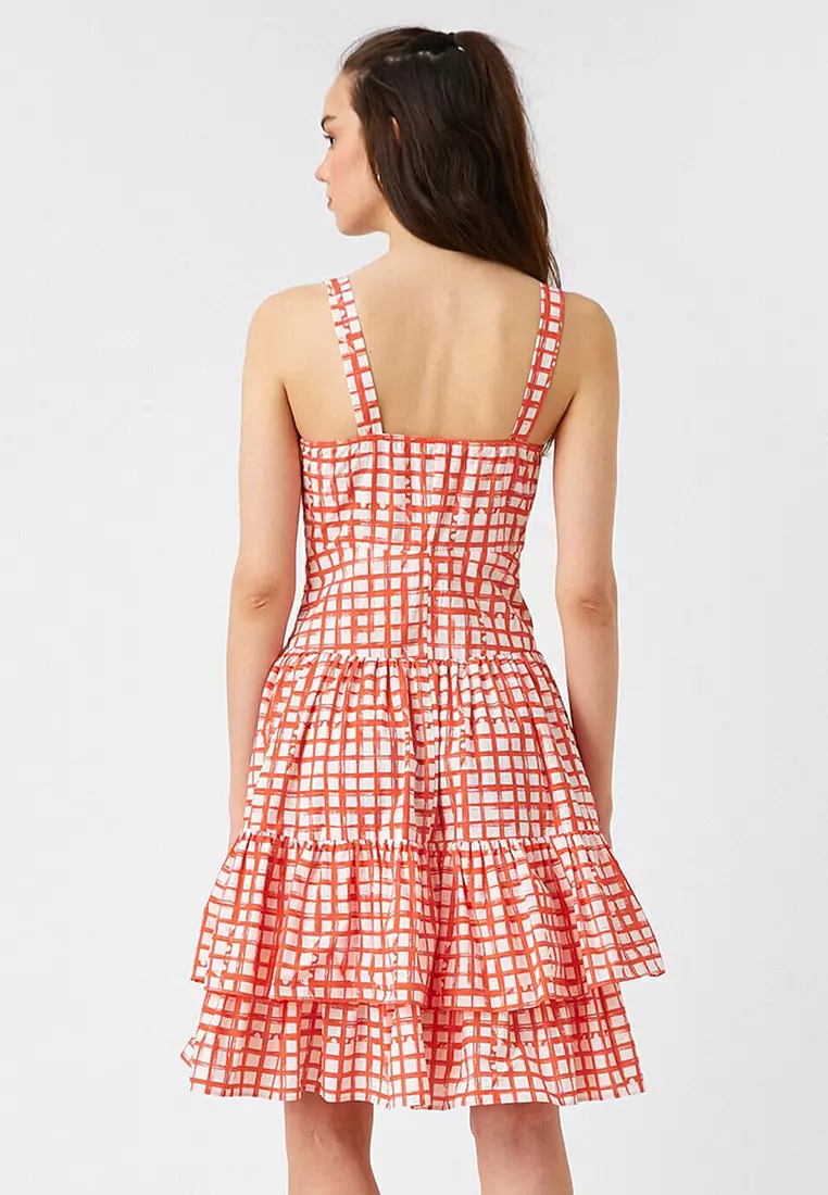 Checkered Midi Dress
