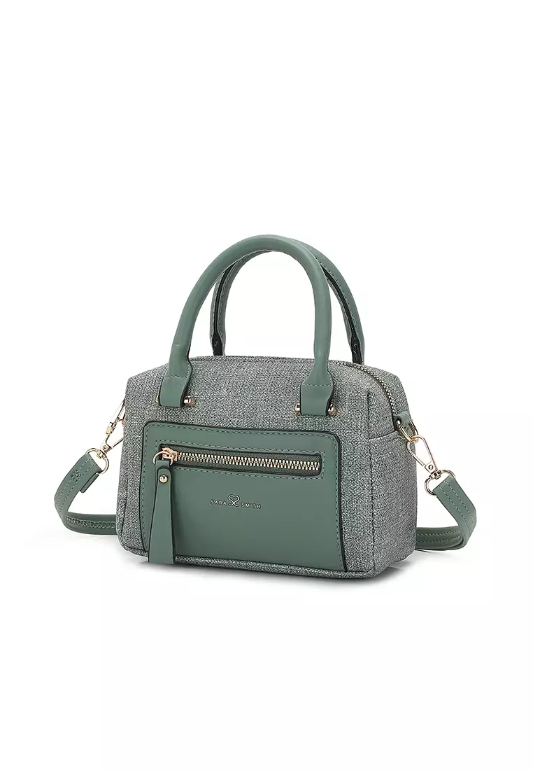 Women's Top Handle Bag / Sling Bag / Crossbody Bag / Shoulder Bag (Tas Tangan Wanita / Tas Selempang Wanita / Tas Bahu Wanita) - Hijau