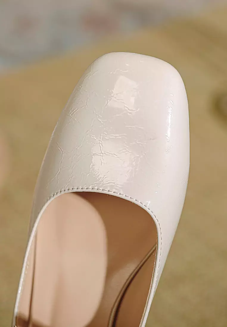 4CM Buckle Strap Patent Leather Mary Jane Shoes TE2010-2