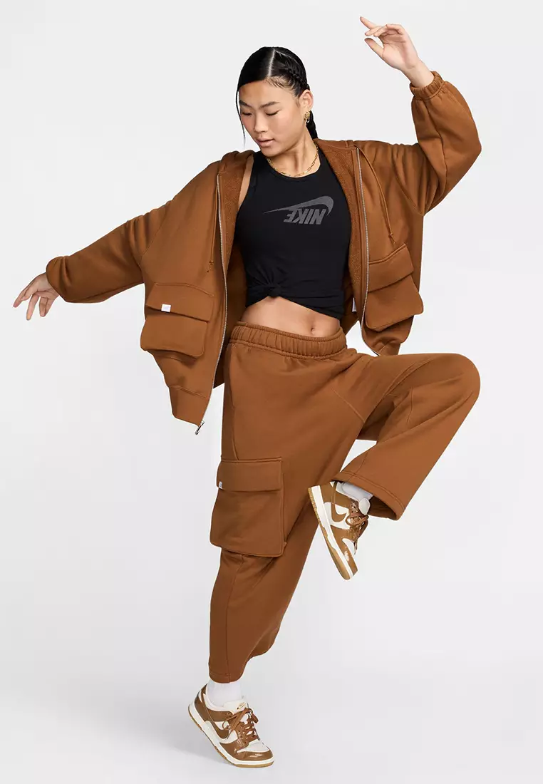 Sportswear Low-Rise Oversized French Open-Hem Terry Pants