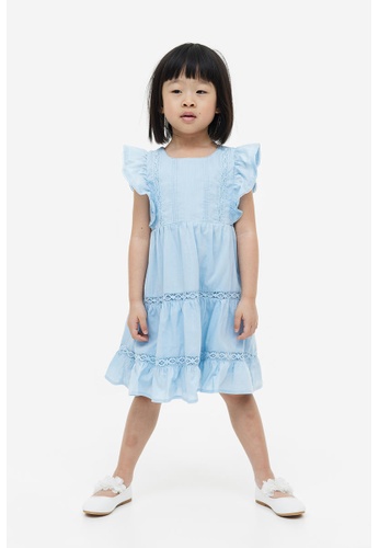 Hu0026M Flounced lace-detail dress | ZALORA Malaysia