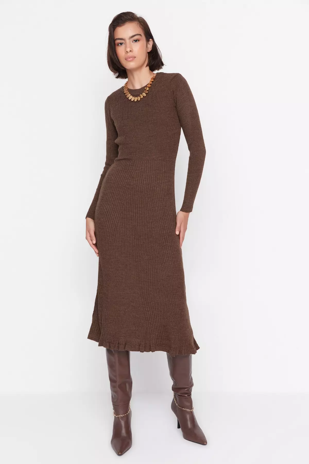 Crew Neck Knit Dress