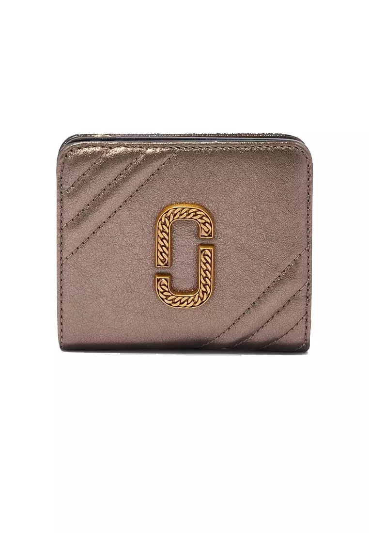 Marc Jacobs THE GLAM Shot Metallic Mini Compact Wallet Bronze S172L01RE21