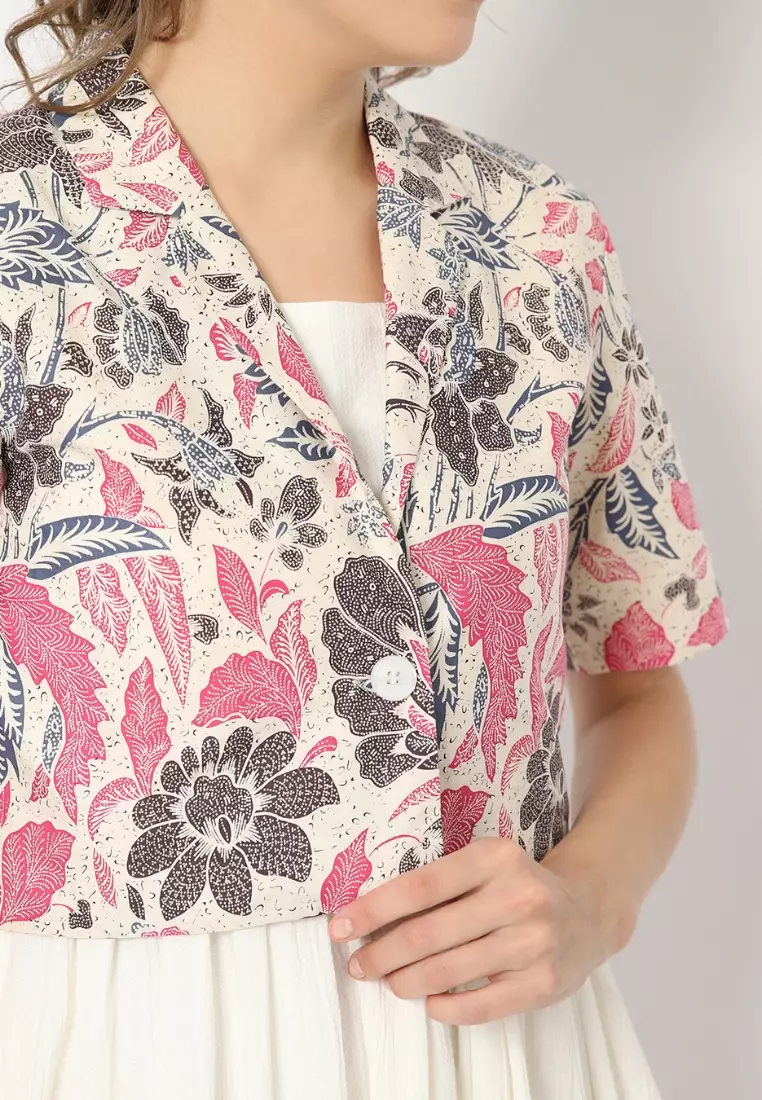 Blazer Batik Harsana Pink