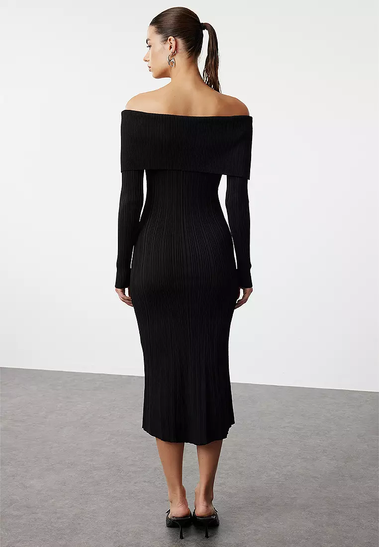 Off Shoulder Midi Dress