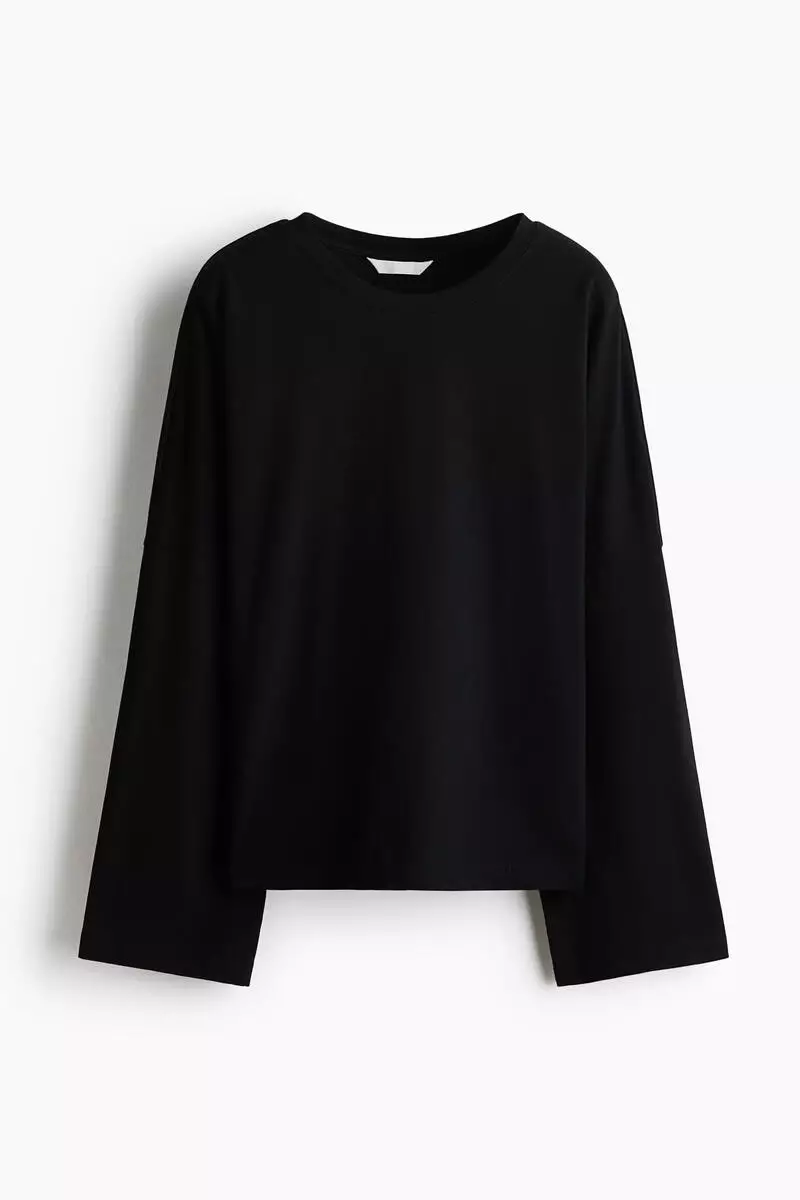 Long-sleeved cotton top