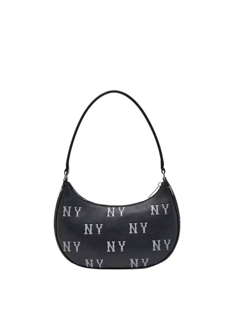 Classic Monogram Embossed New York Yankees Hobo Bag - NY Black 