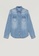 SISLEY blue Chambray Shirt 15E5AAA21805DAGS_4