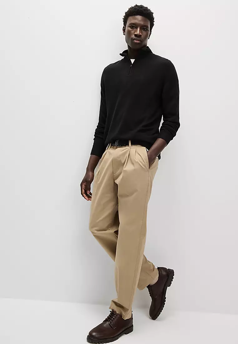 Cashmilon™ High Neck Half Zip Jumper