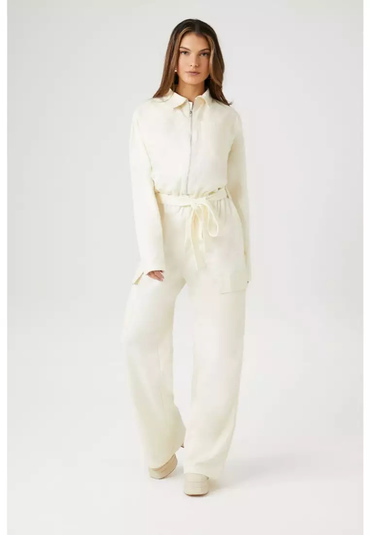 Forever 21 linen online jumpsuit