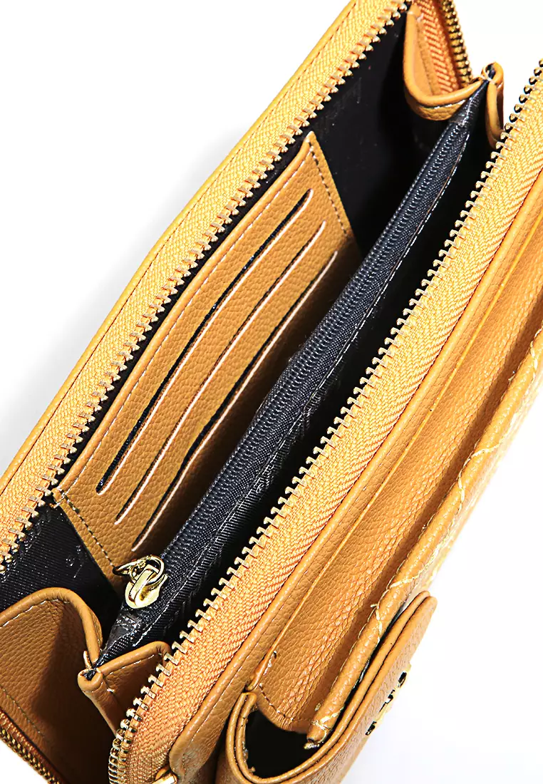 Tas Selempang Handphone Sling Bag Wanita Large Compartment Material Leather ORIGINAL