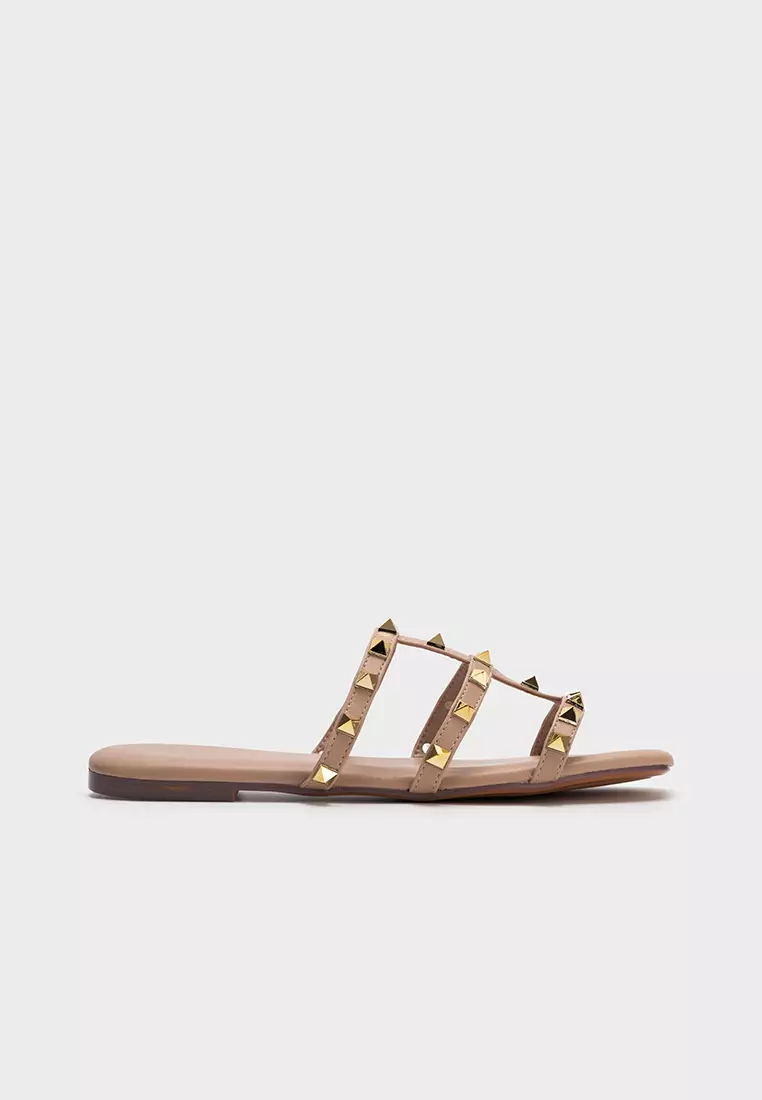 Discount on Nose  shoes - SKU: Studded Flat Slide