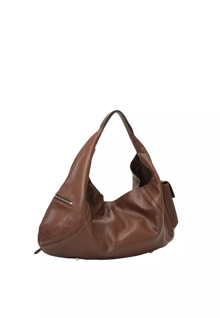 Arial Side Pockets Hobo Bag II - Cacao