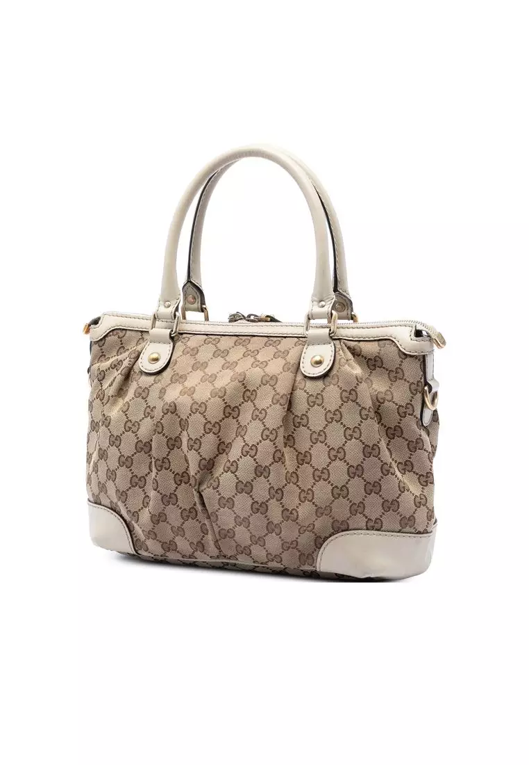 Pre-Loved Gucci Gg Canvas Sukey Satchel
