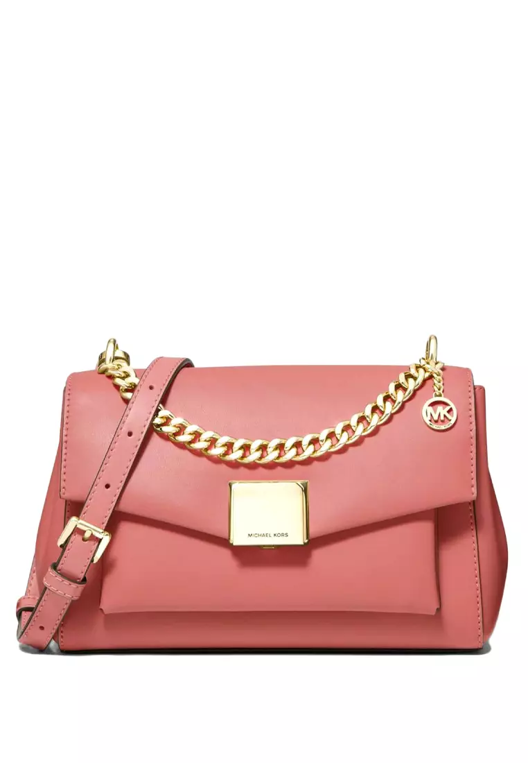 Lita Medium Leather Crossbody Bag - Pink