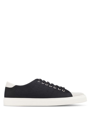 Faux Leather Peforated Sneakers