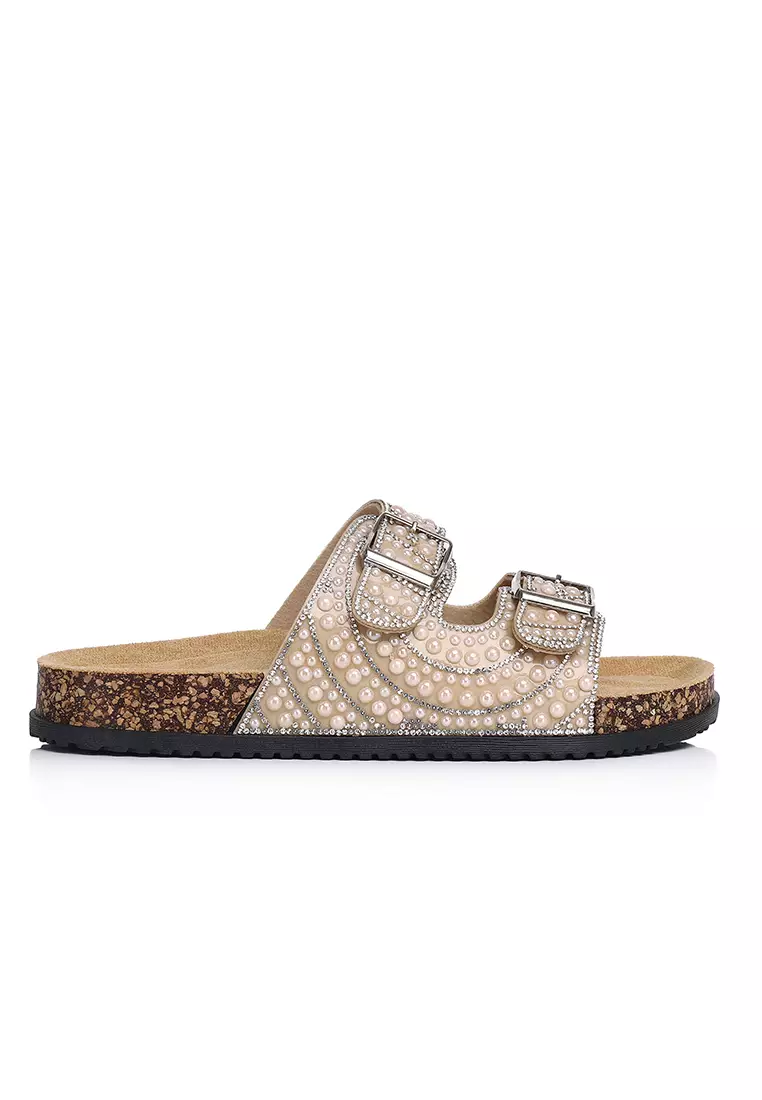 Discount on Milliot & Co.  shoes - SKU: Madison Beaded Two Strap Sandals