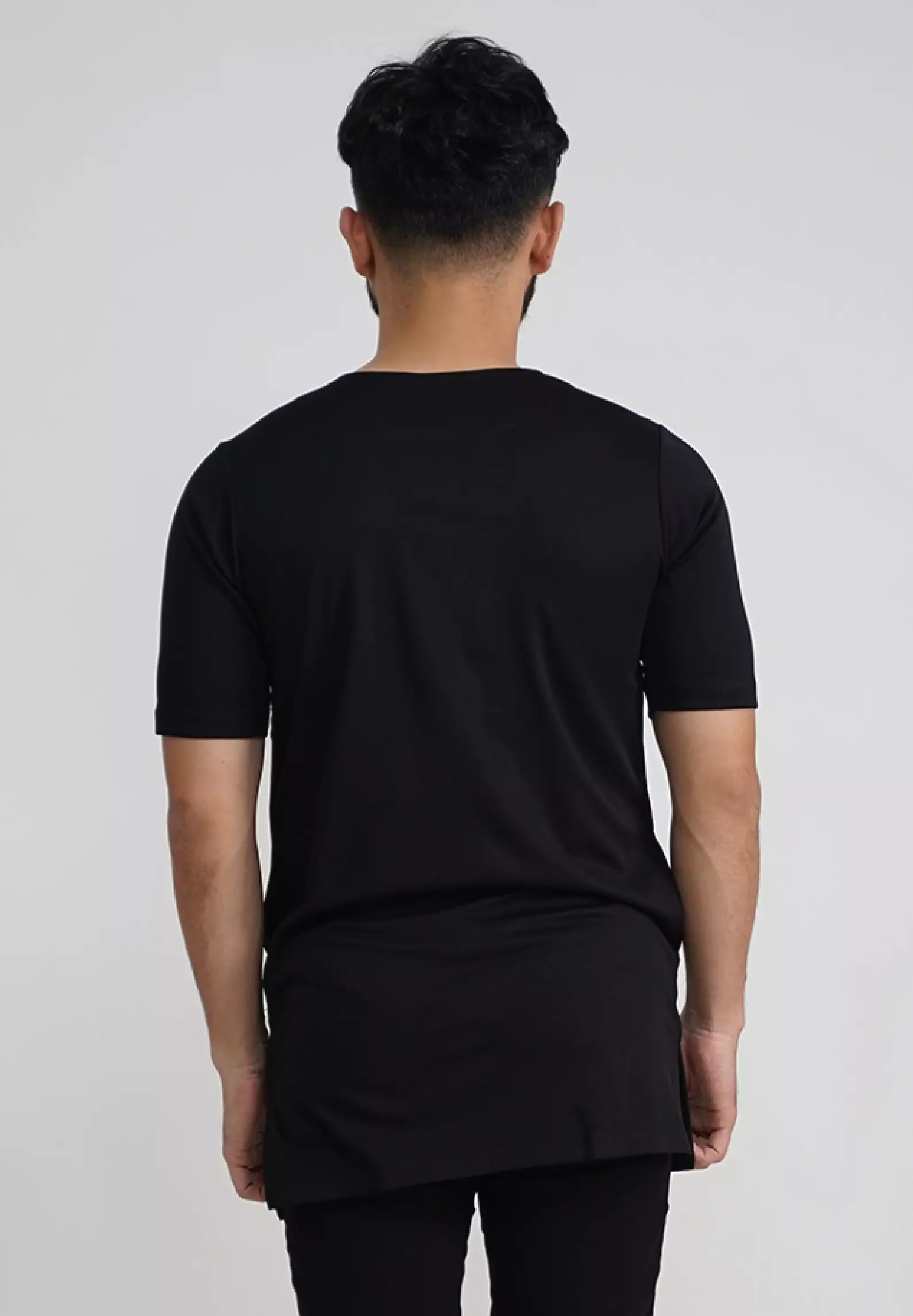 Tiento Baju Muslim Koko Kurta 3in1 Basic Black