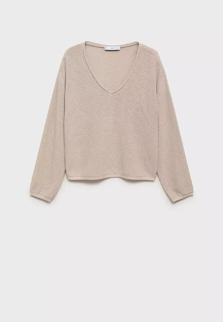 V-Neck Knit Sweater
