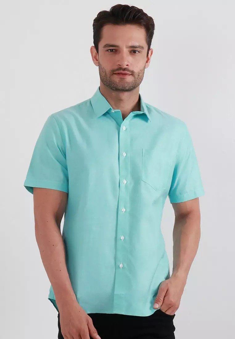 MAGINOT OXFORD TOSCA 1.0 Kemeja Casual Slim Fit Lengan Pendek