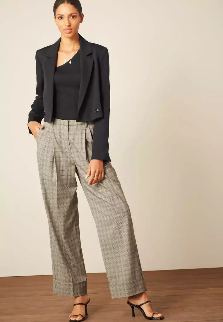 Buy NEXT Wide Leg Turn Up Trousers 2024 Online ZALORA Singapore