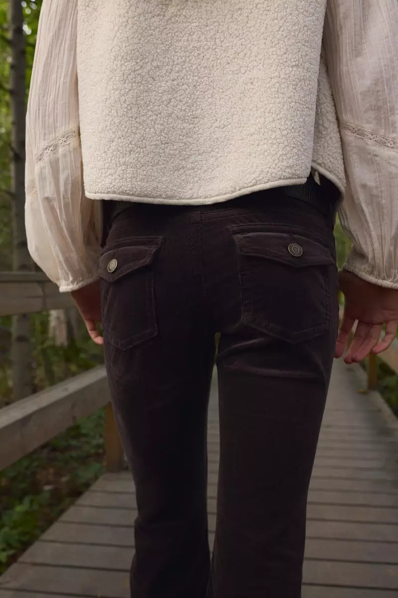 Flared corduroy trousers