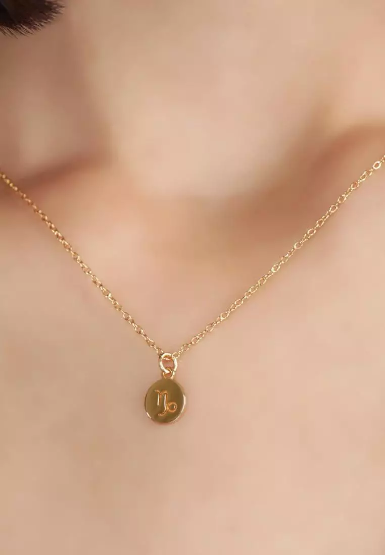  Vermeil Zodiac Necklace Capricorn
