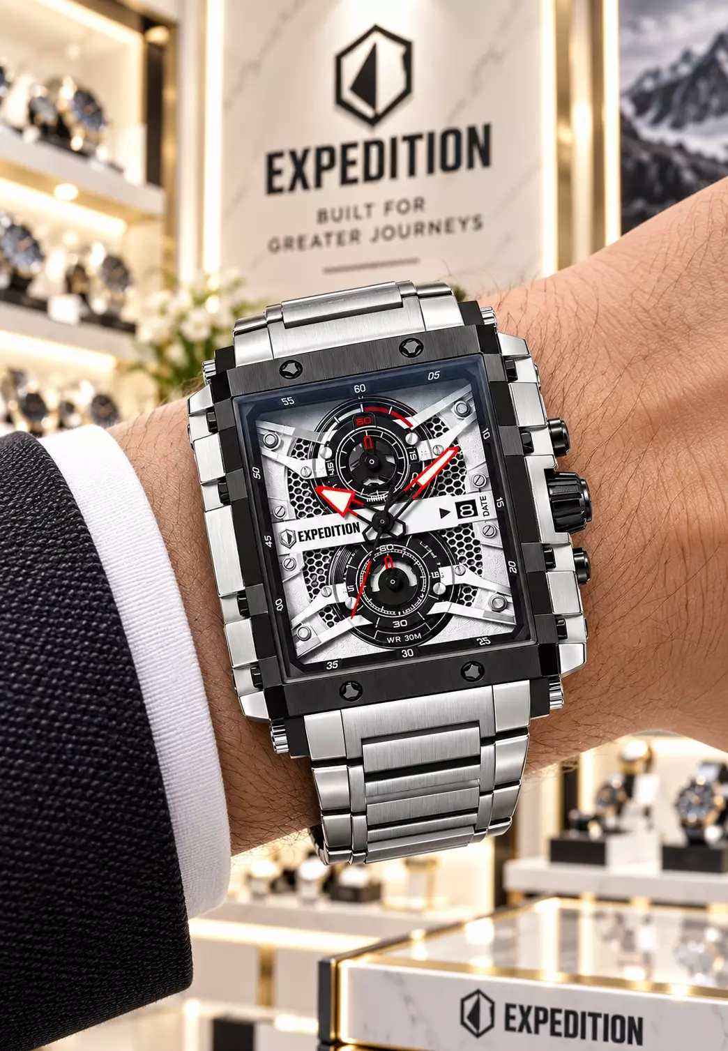 Jual Expedition Expedition - Jam Tangan Chronograph Pria - White Dial ...