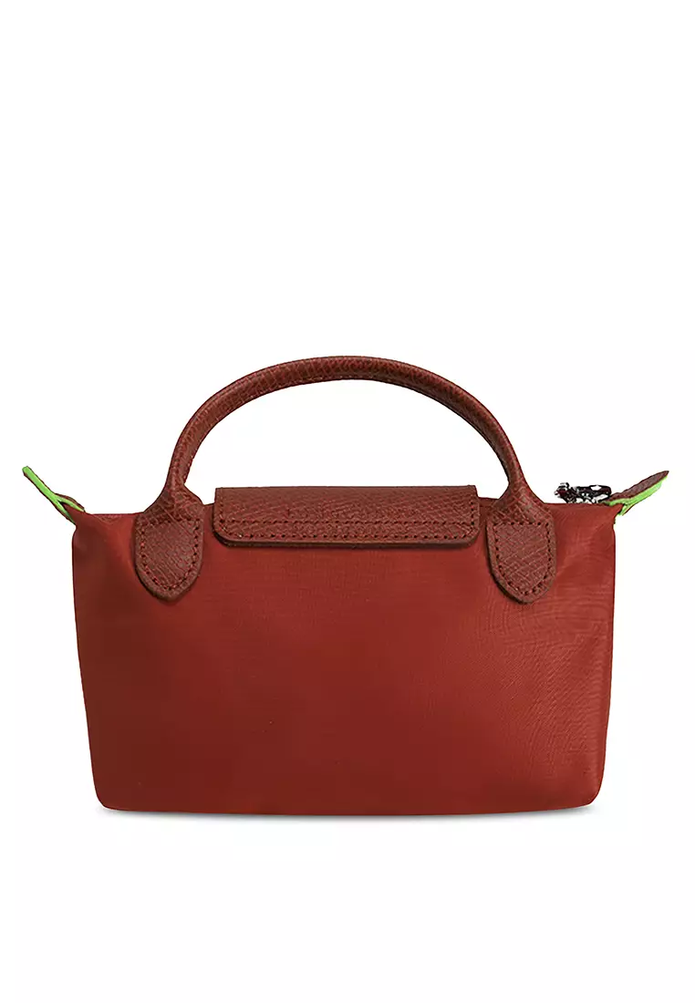 Le Pliage Green Pouch with Handle (tr)