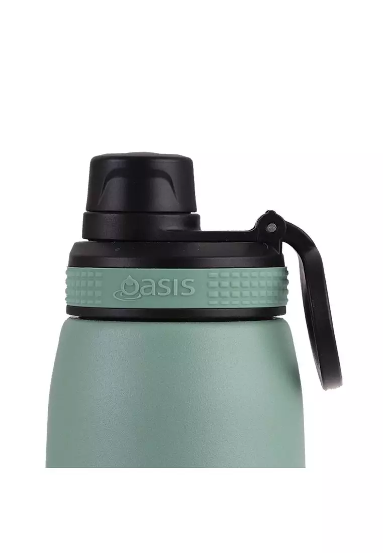 Oasis Stainless Steel Insulated Sports Water Bottle with Screw Cap 780ML - Sage Green