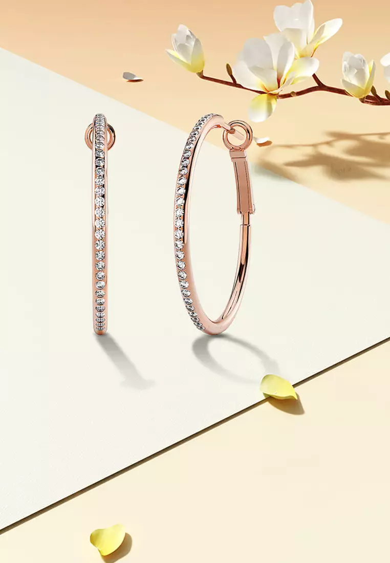 Gold endless sales hoop earrings