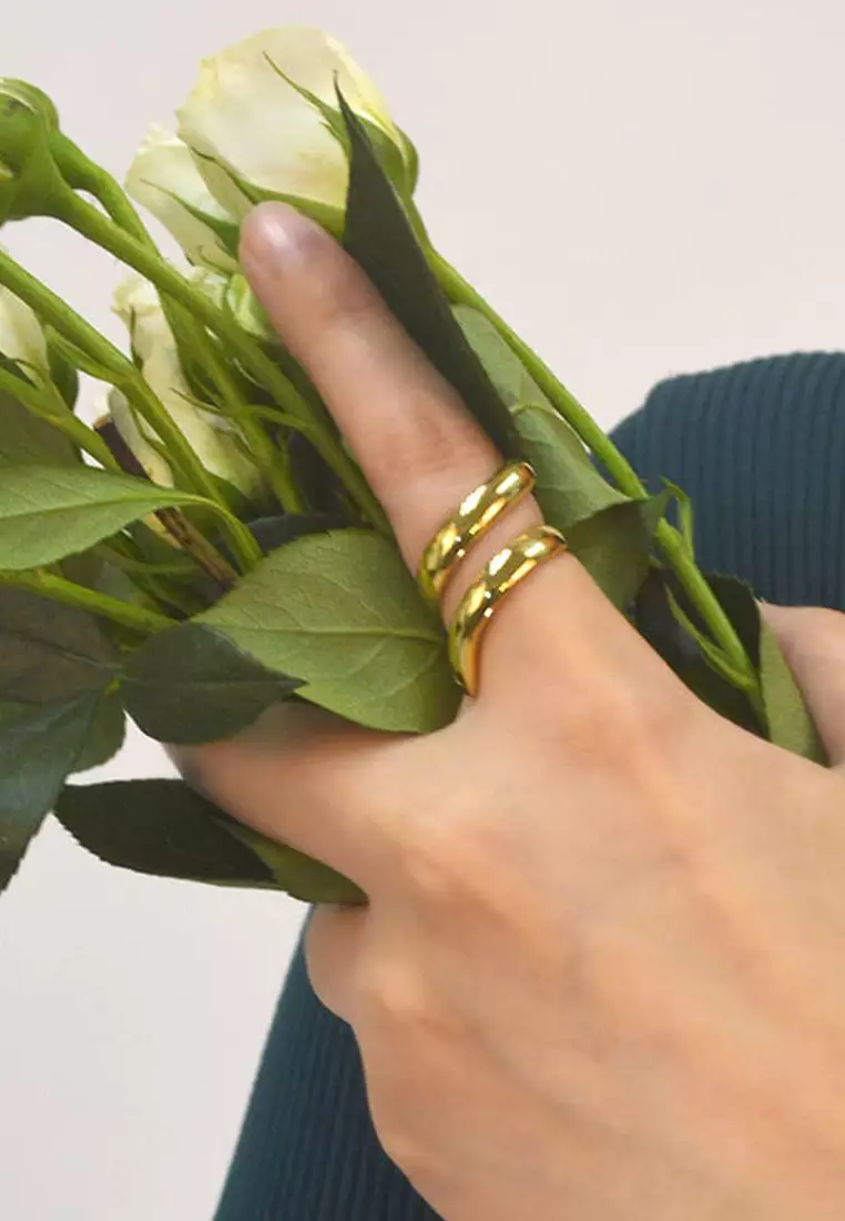 Orphic Double Wrapped Band Ring in Gold