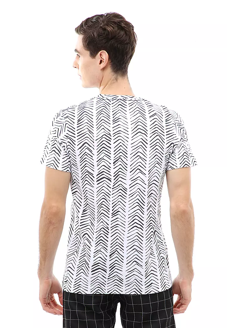 Jack T-Shirt Atasan Kasual Kaos Pria Crewneck Lengan Pendek Material Cotton ORIGINAL - White