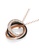 Krystal Couture gold KRYSTAL COUTURE Rose Gold Triple Interlocking Ring Black Pendant Necklace Embellished with Swarovski® Crystals B2167AC951DC05GS_3