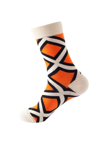 Kings Collection white Diamond Pattern Cozy Socks (One Size) HS202387 90D20AACC4F8D7GS_1
